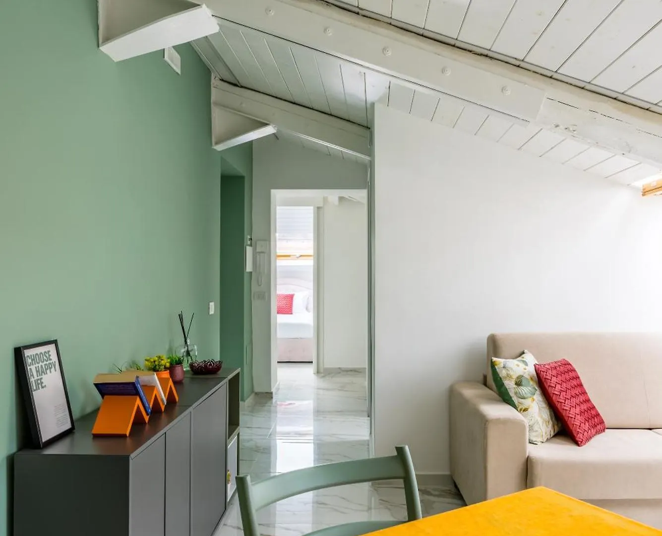Sloping Roof In The Center Of Naples Apartment