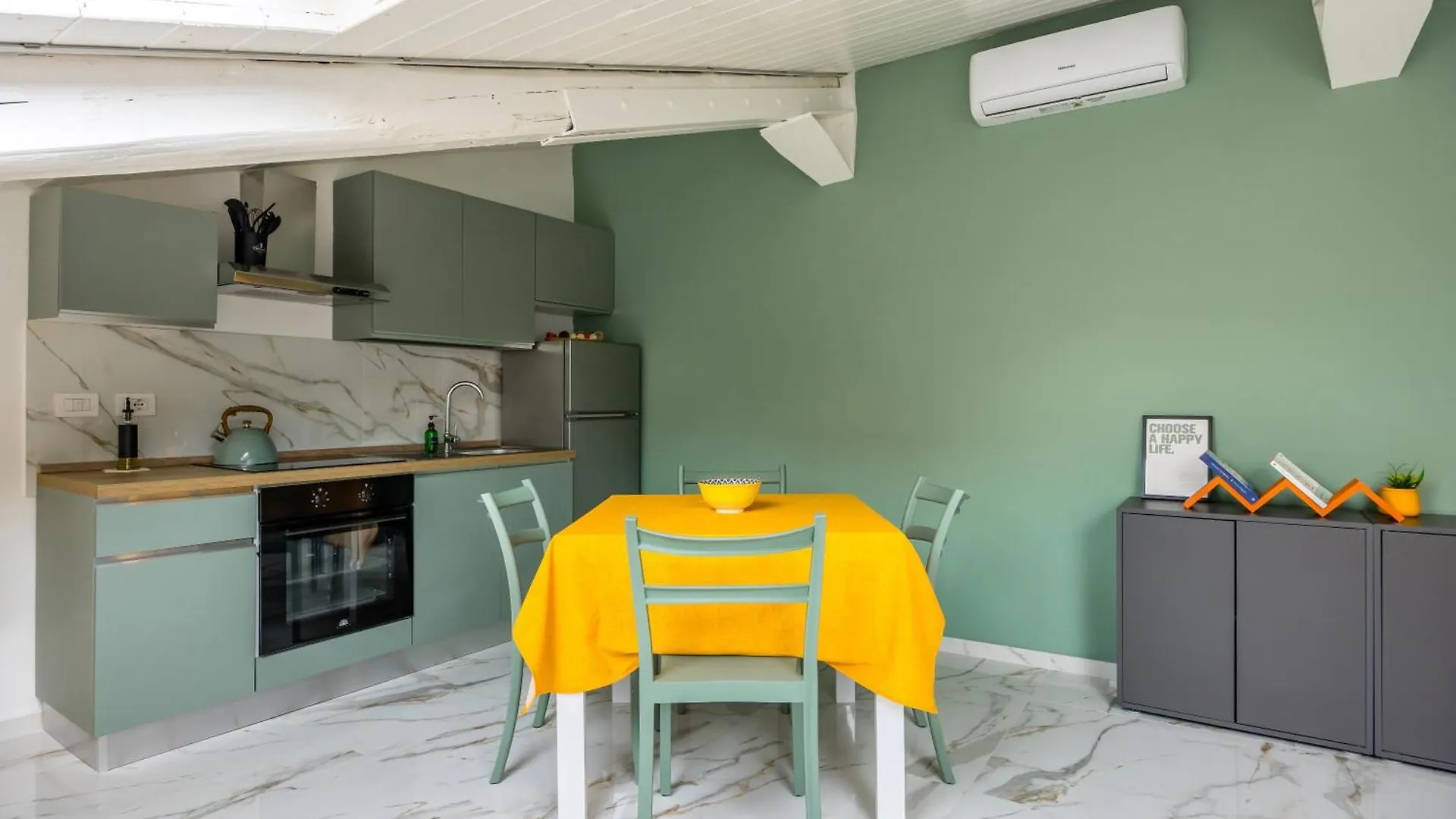 Sloping Roof In The Center Of Naples Apartment